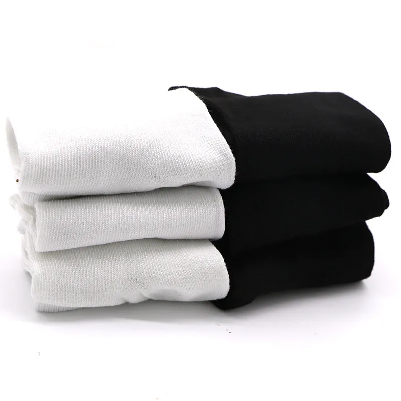 7Pair Women's Casual White Black Solid Color Short Low Cut Ankle Socks