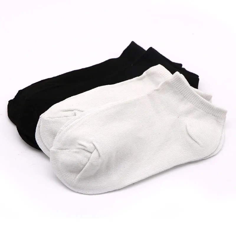 7Pair Women's Casual White Black Solid Color Short Low Cut Ankle Socks