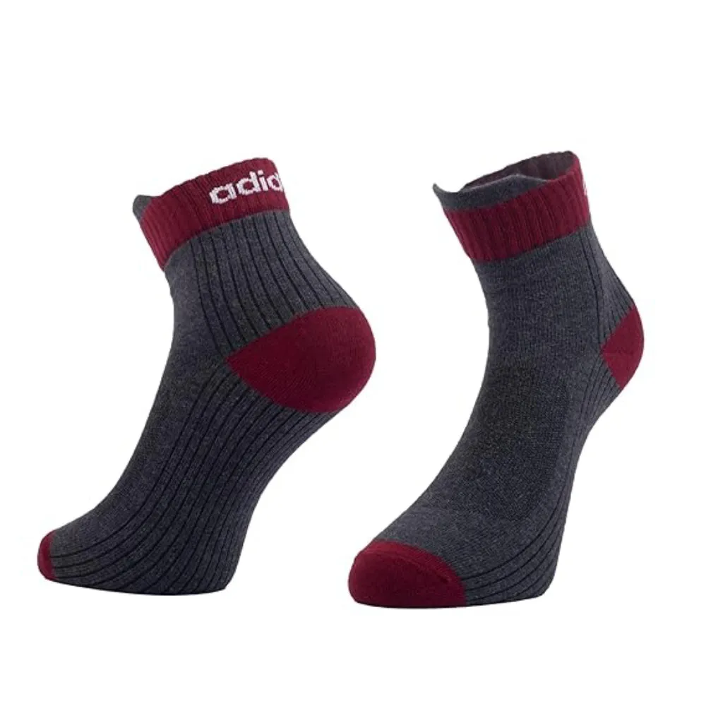 Adidas Men's Flat Knit Ankle Socks (Colligative Navy/Black/Anthra Melange)