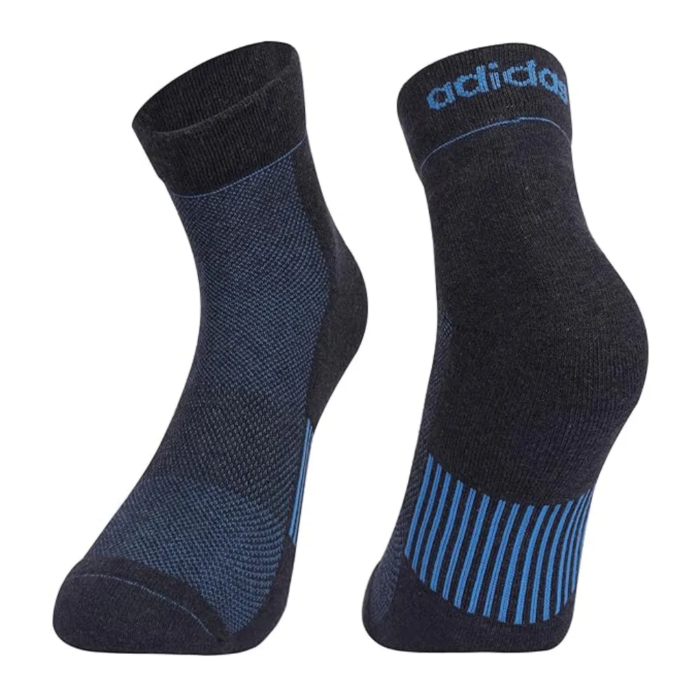 Adidas Men's Select Terry Ankle Socks (Black/Anthra Melange)