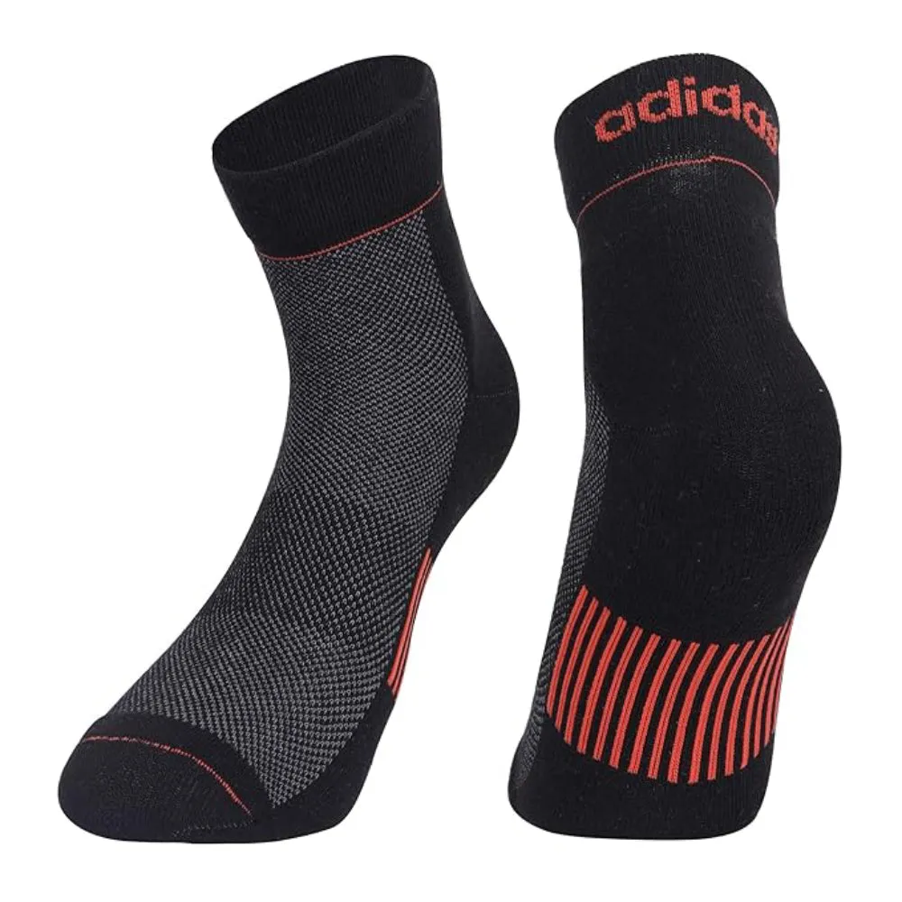 Adidas Men's Select Terry Ankle Socks (Black/Anthra Melange)