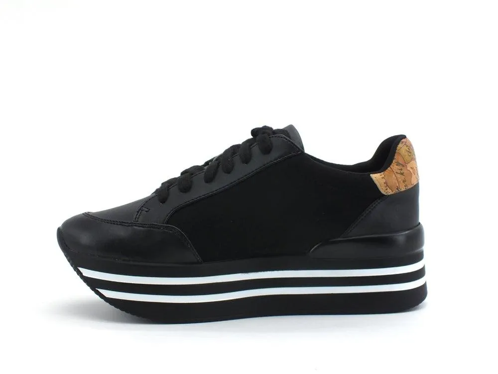 ALVIERO MARTINI 1A CLASSE Sneaker Running Logo Strass Black ZA278-201G