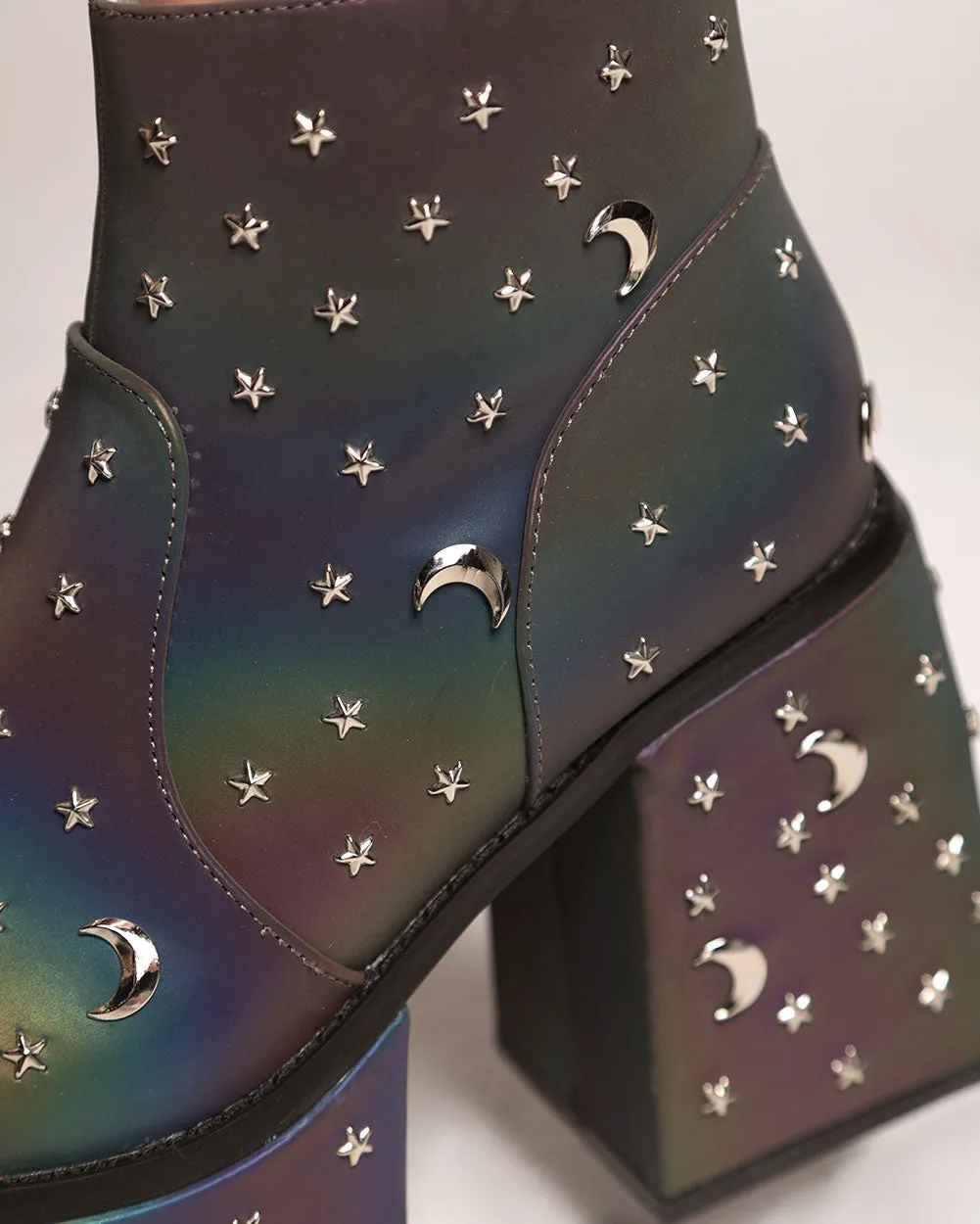 Anthony Wang Dark Enchantment Platform Reflective Ankle Boots