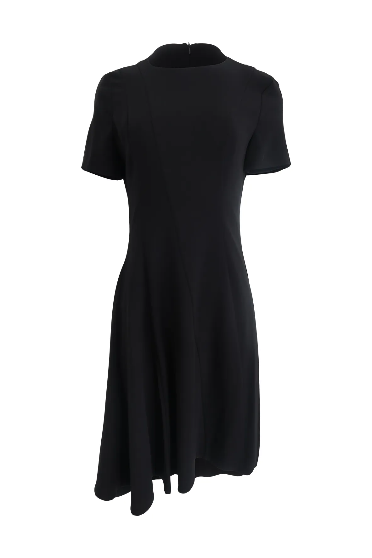 Asymmetrical Black Classic Dress