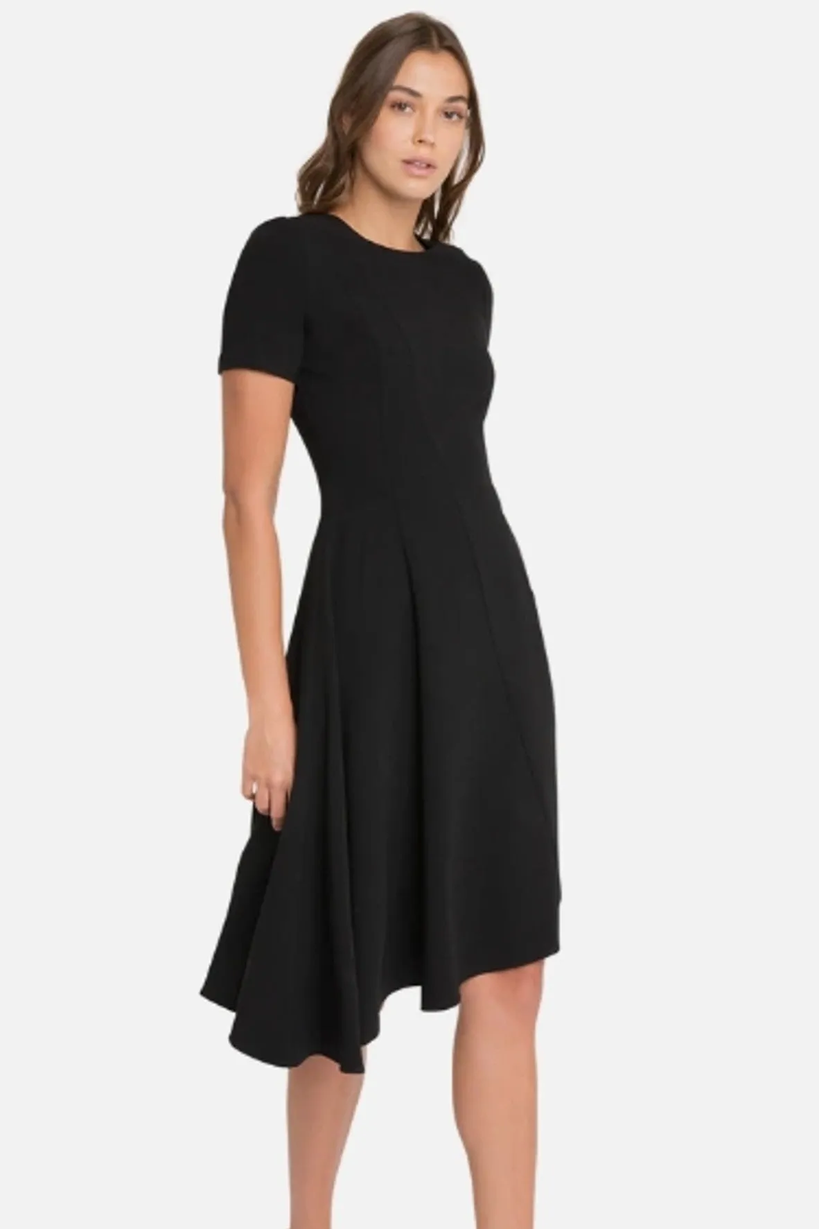 Asymmetrical Black Classic Dress