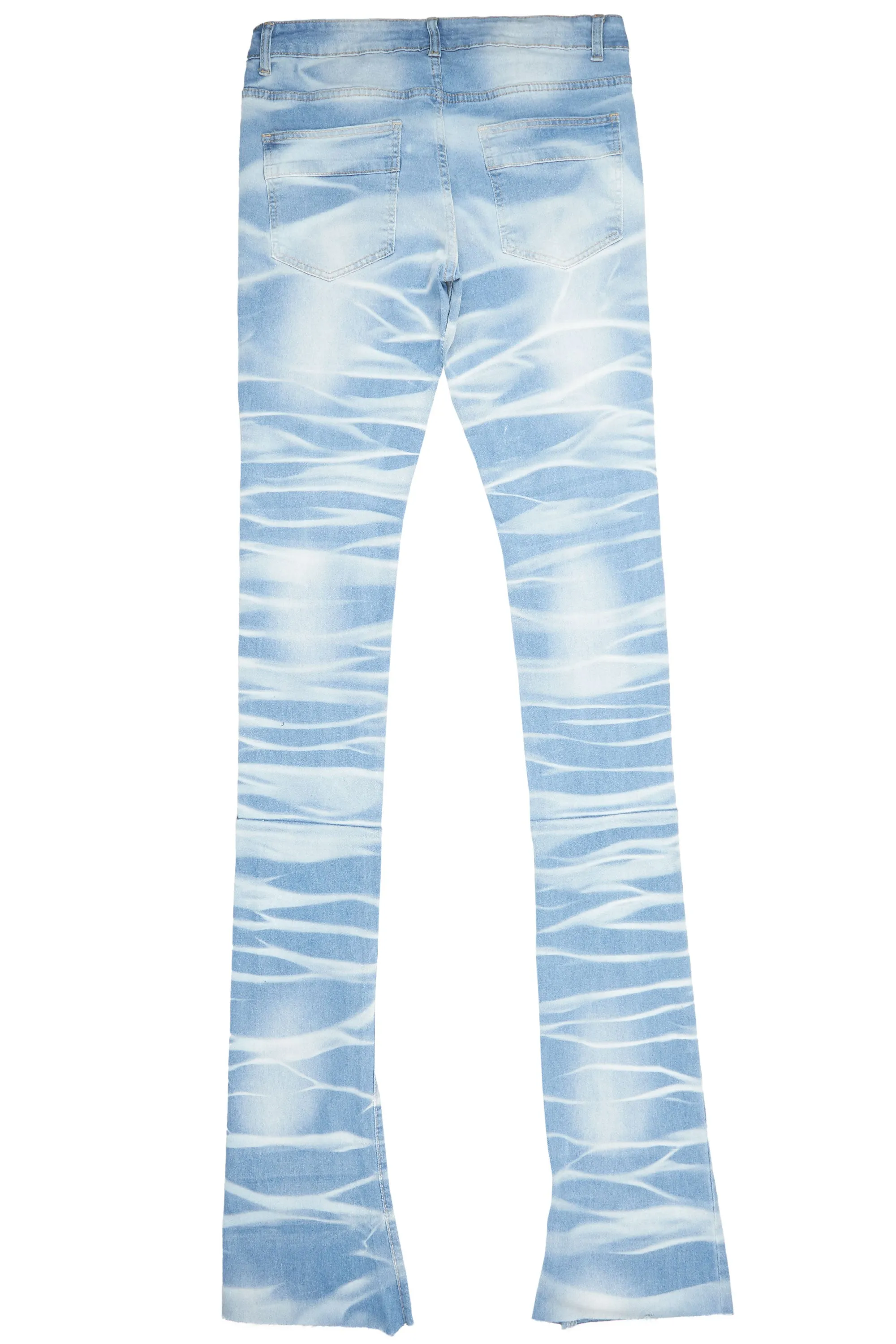 Ayden Light Wash Super Stacked Flare Jean