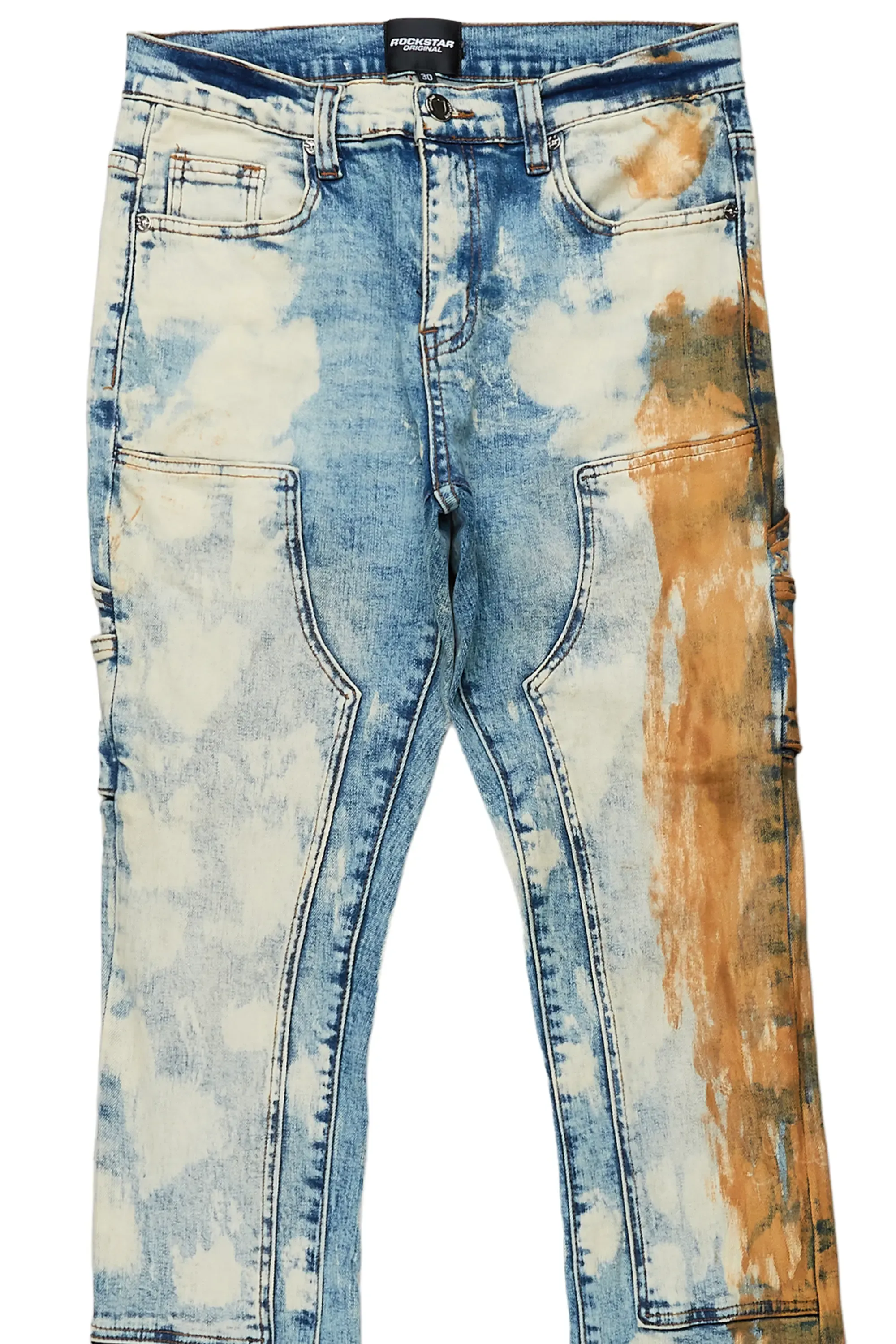 Bane Light Blue Stacked Flare Jean