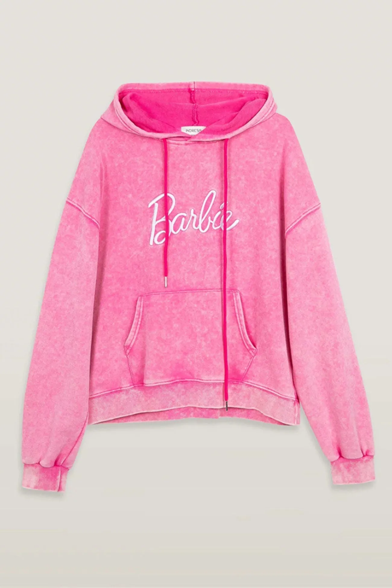 Barbie Letter Embroidery Distressed Hoodie