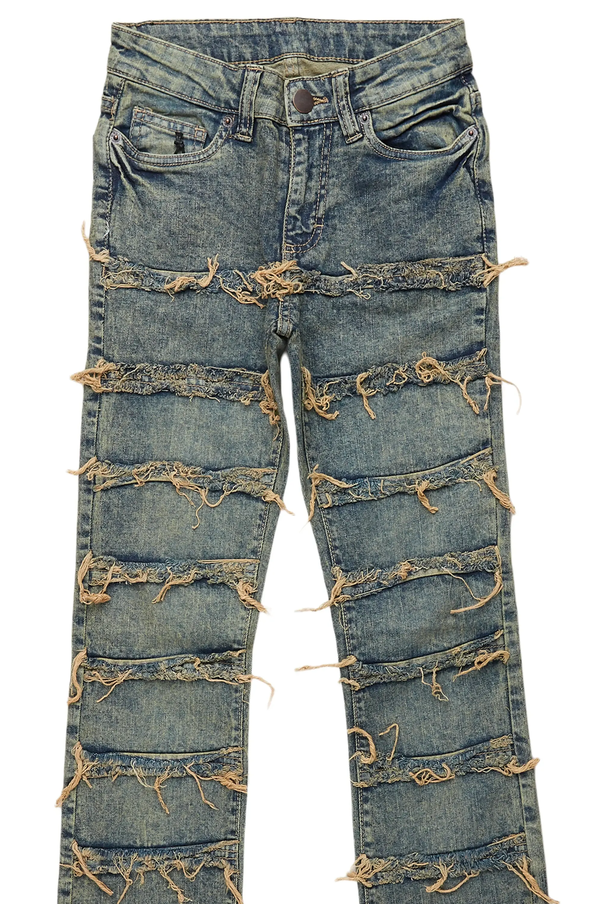 Boys Cullen Vinatge Frayed Stacked Flare Jean