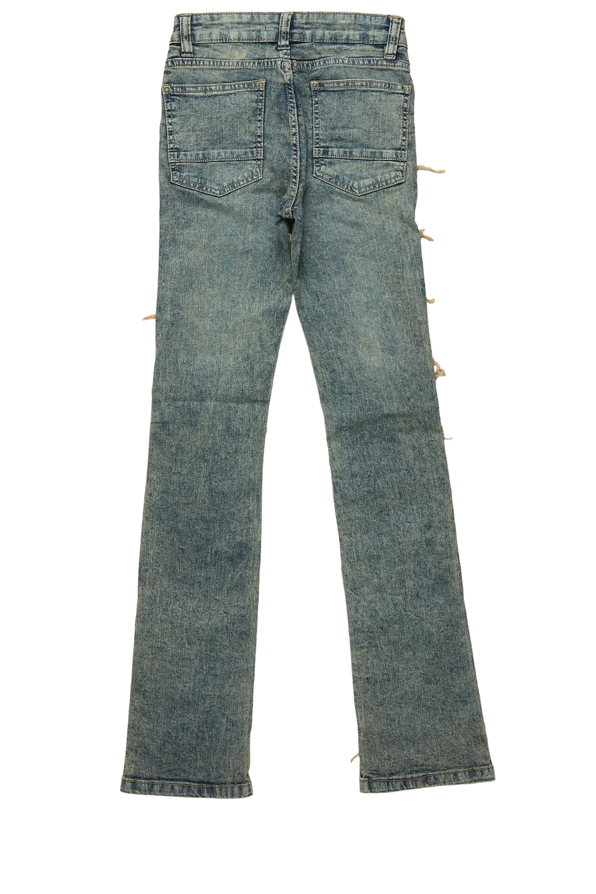 Boys Cullen Vinatge Frayed Stacked Flare Jean