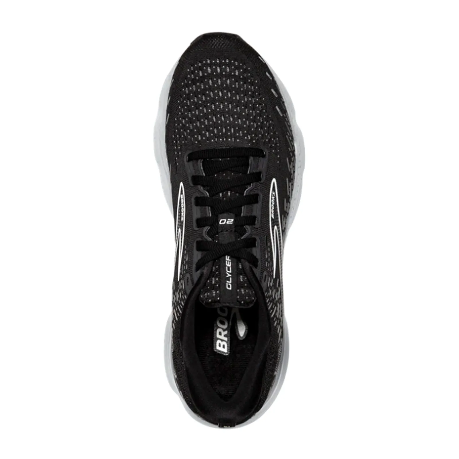 Brooks Glycerin 20 (Men) - Black/White/Alloy