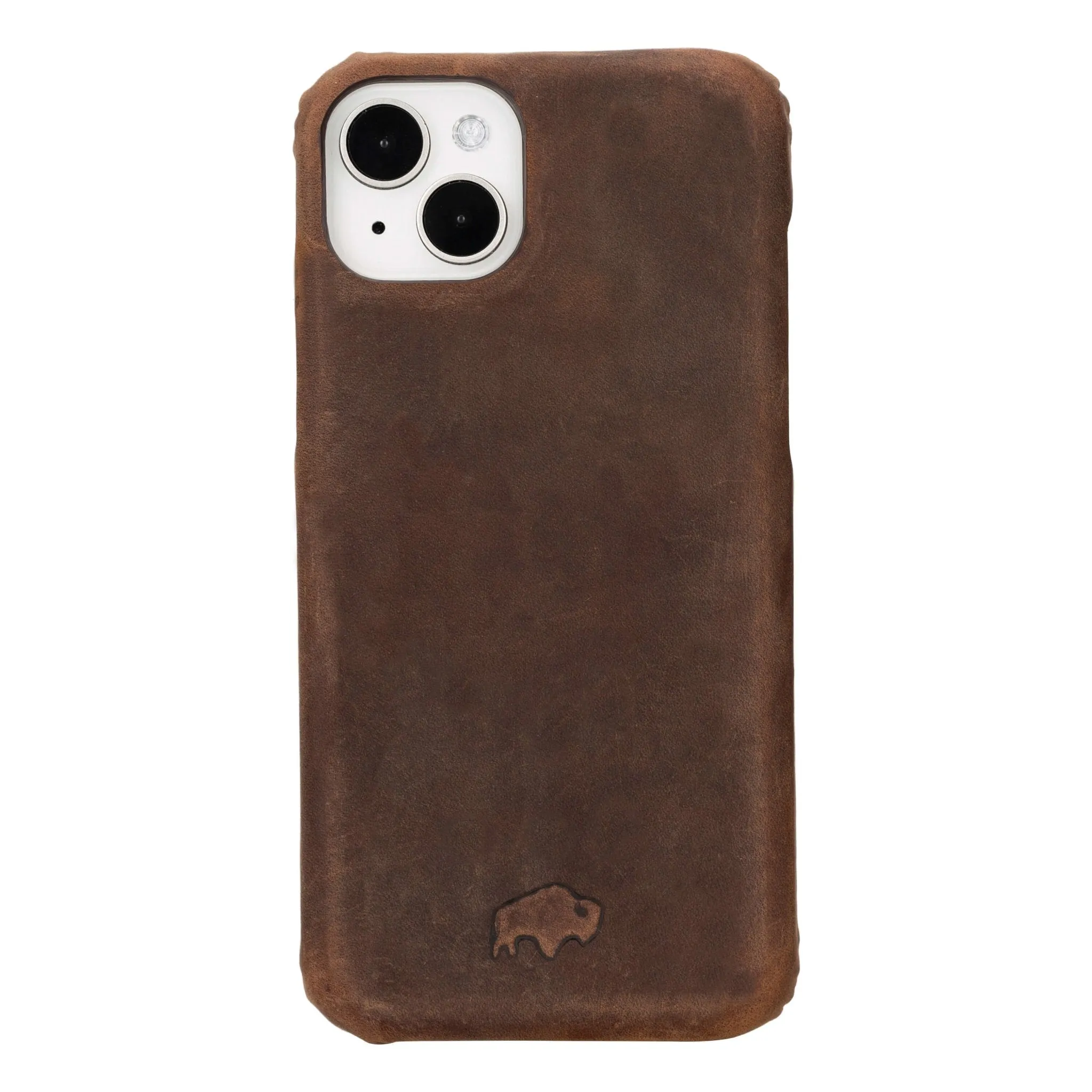 Burkley iPhone 15 Plus Wallet Case, Distressed Coffee