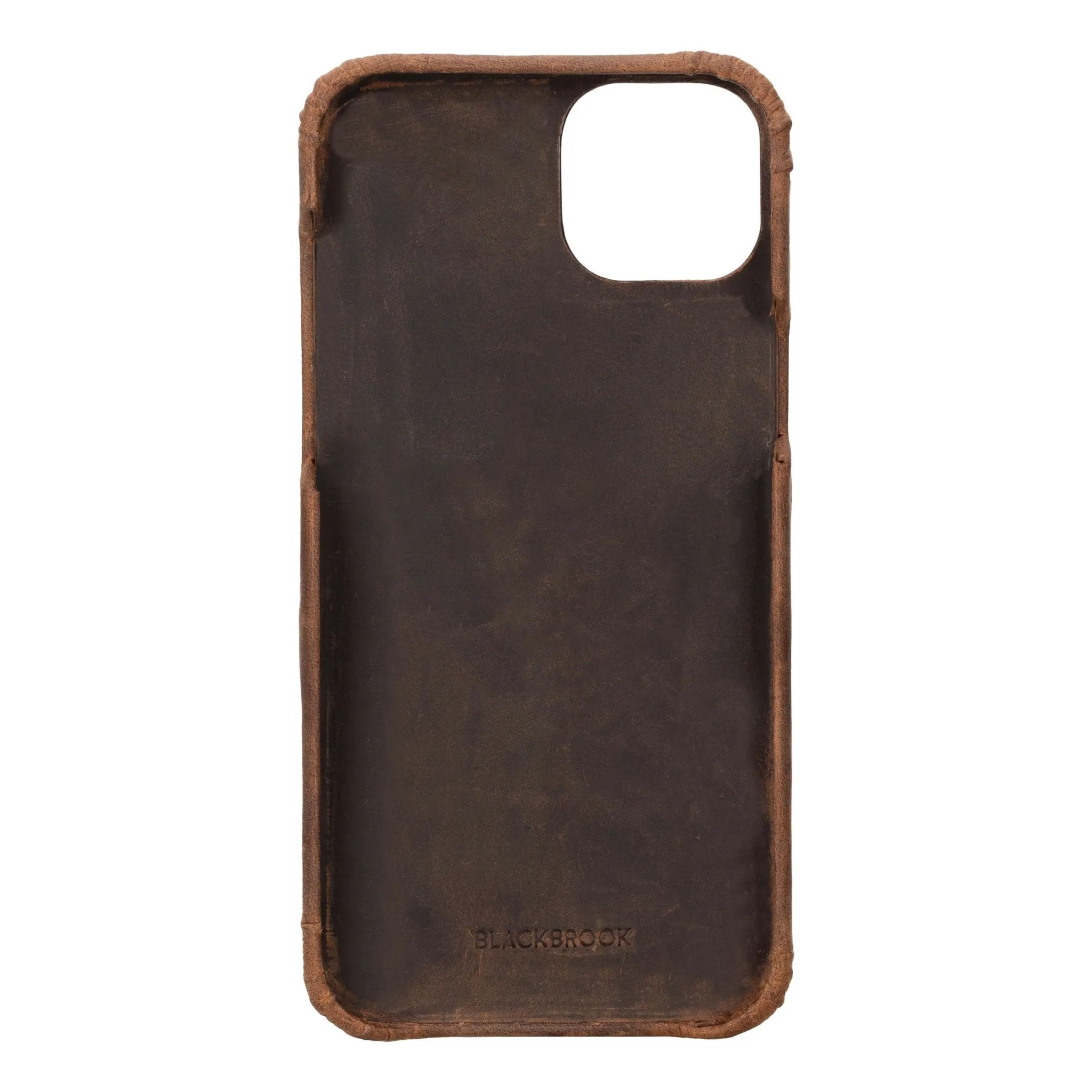 Burkley iPhone 15 Plus Wallet Case, Distressed Coffee