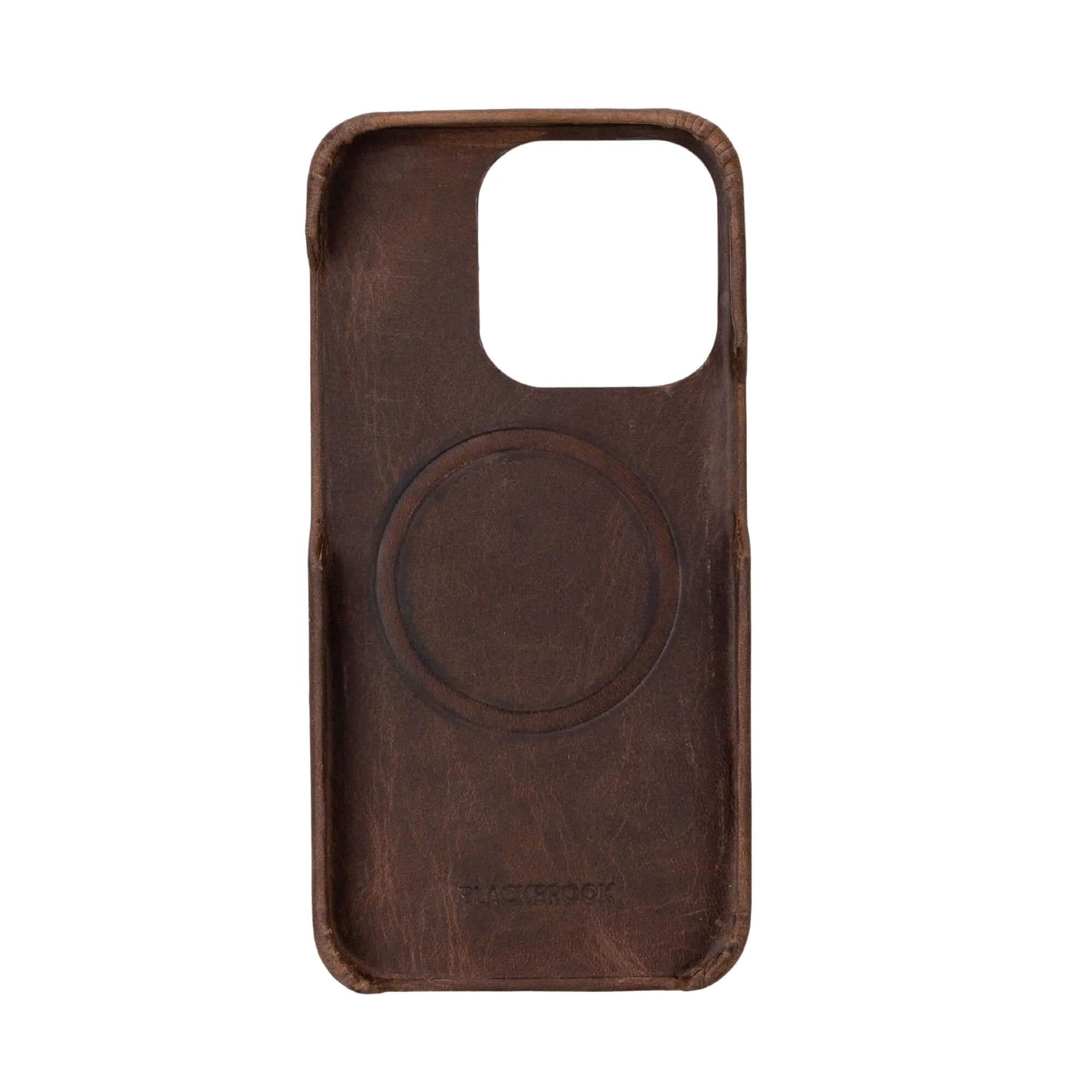 Burkley iPhone 15 Pro Wallet Case, Distressed Coffee