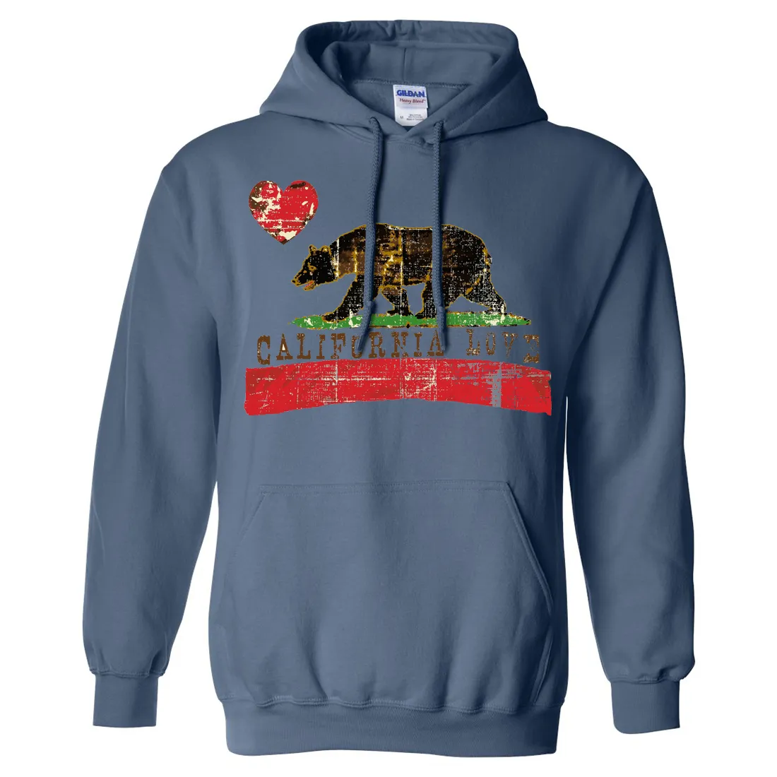 California Love Distressed Sweatshirt Hoodie