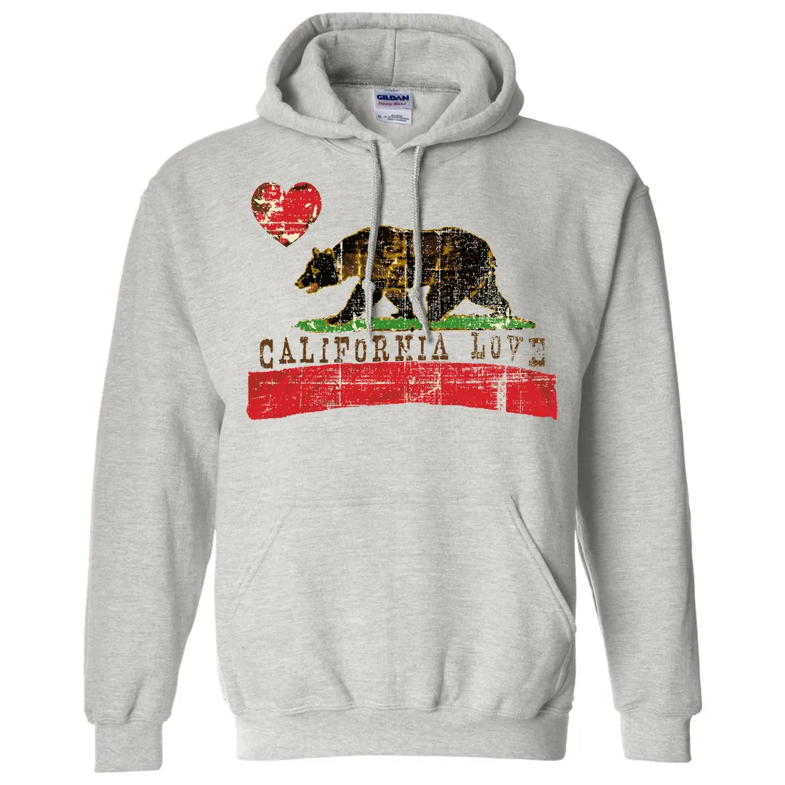 California Love Distressed Sweatshirt Hoodie