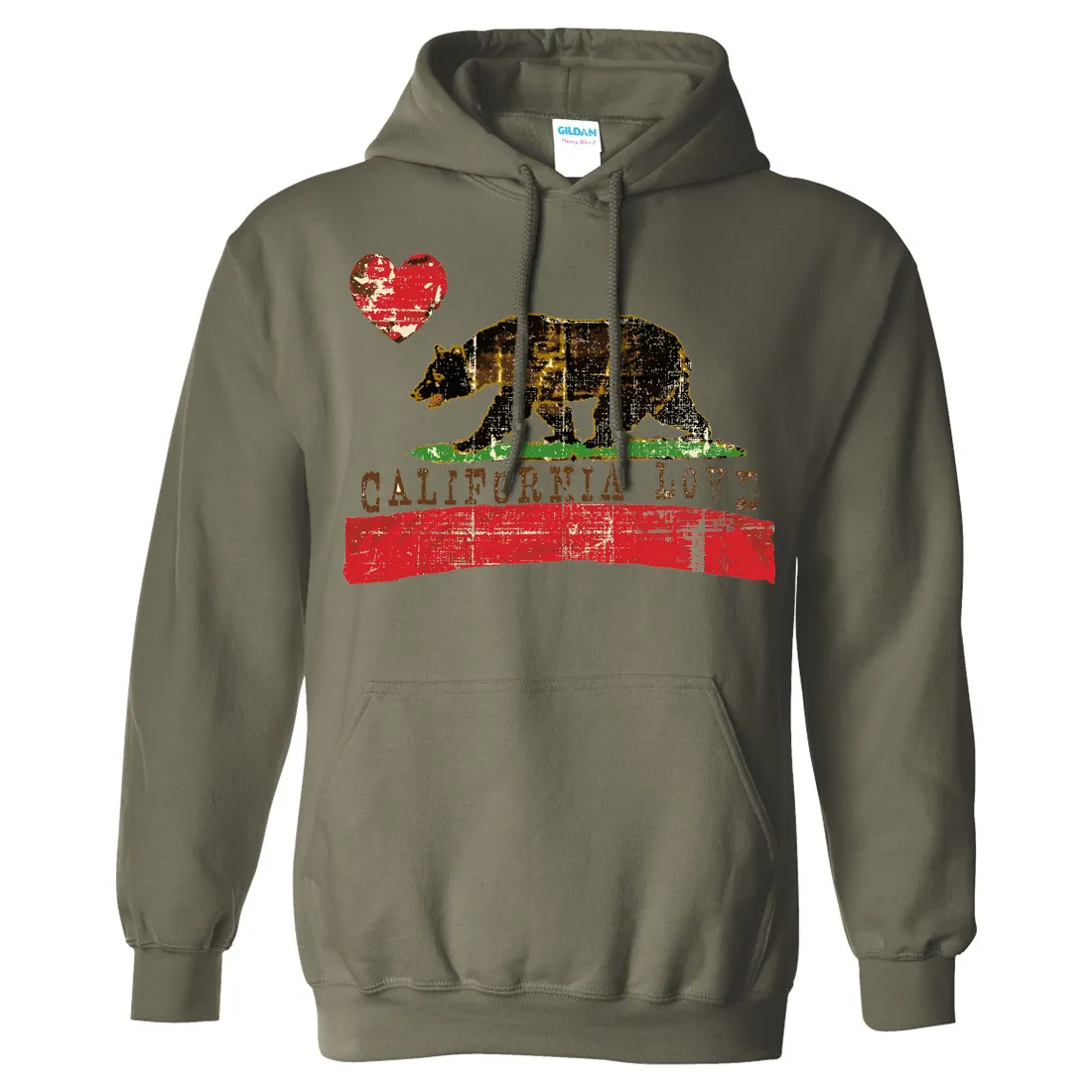 California Love Distressed Sweatshirt Hoodie