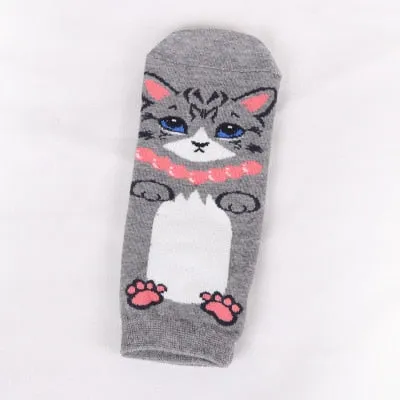 Cartoon Cat dog Animal Women Socks