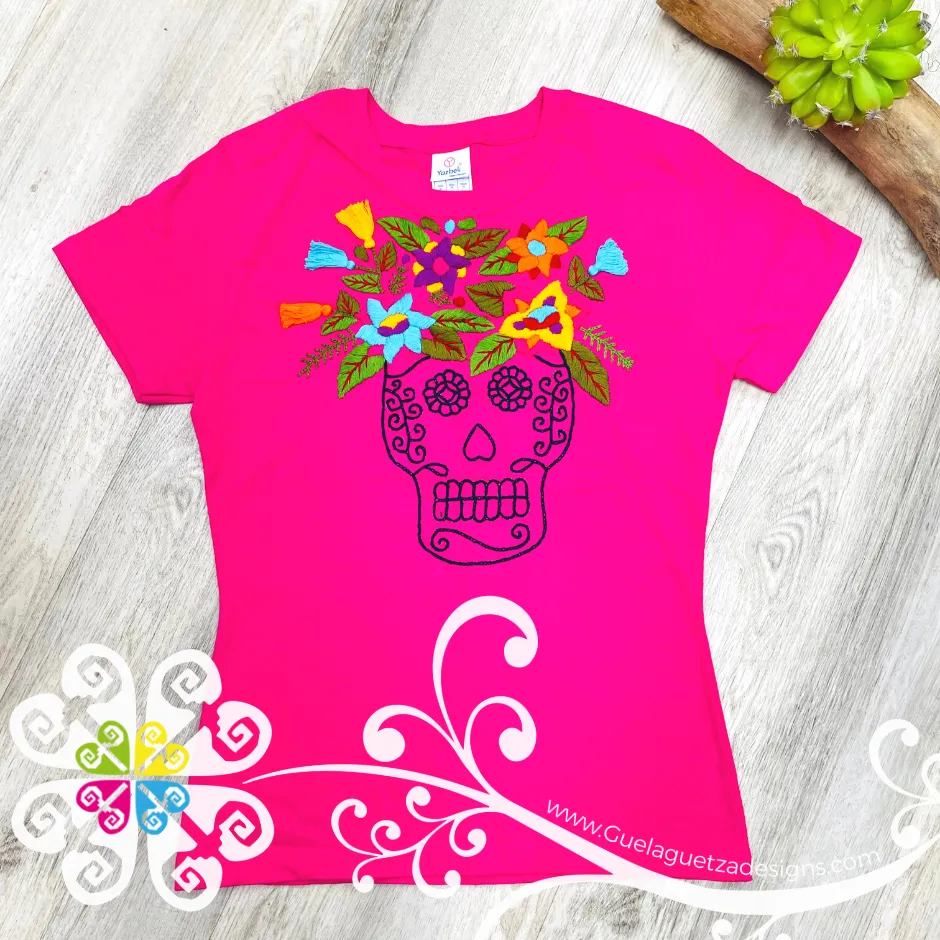 Catrina Head Embroider- Women Tee