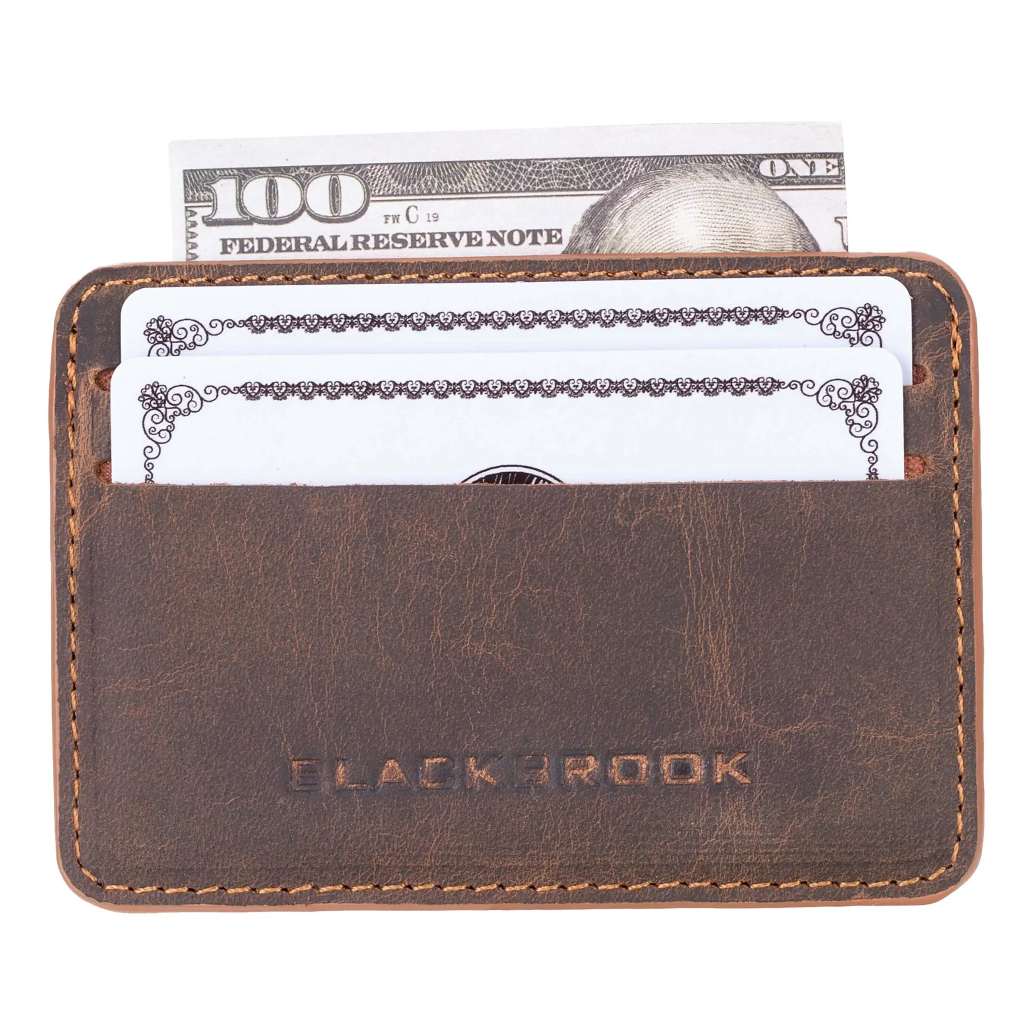 Cole Card Holder Wallet, Distressed Coffee