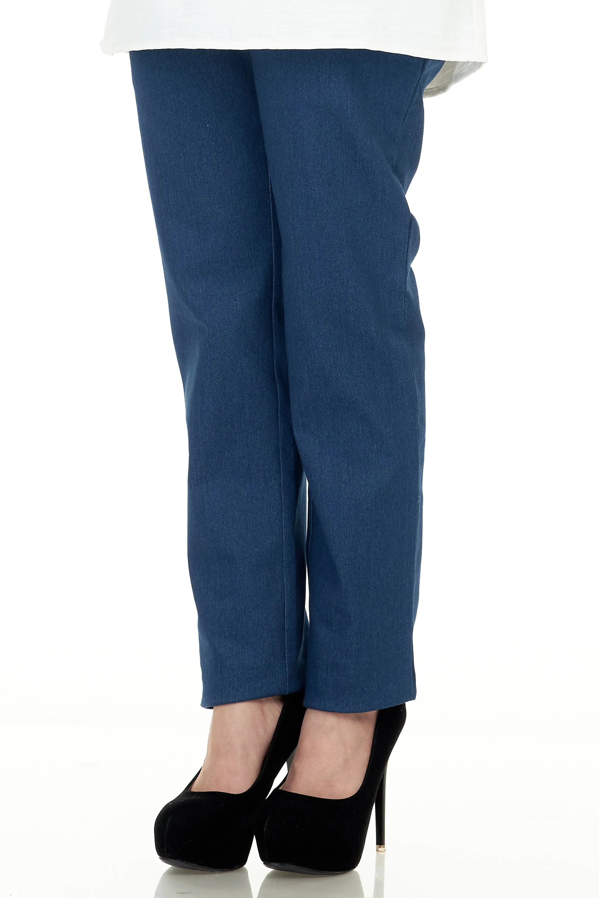 Cotton Denim Pant without Zipper