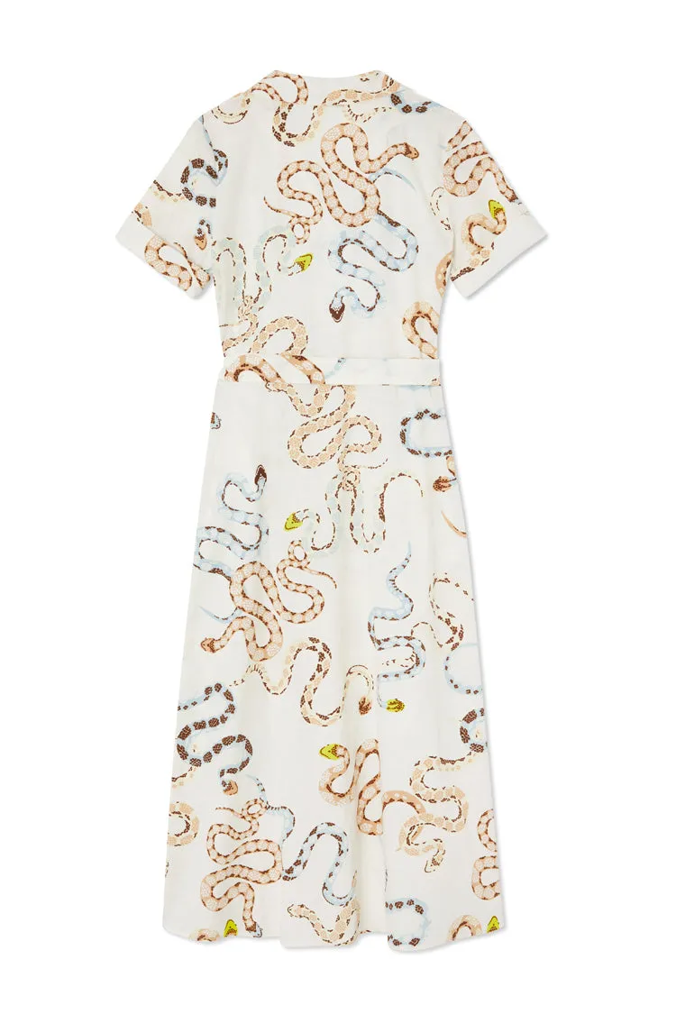 Cotton Linen Snake Brooklyn Dress