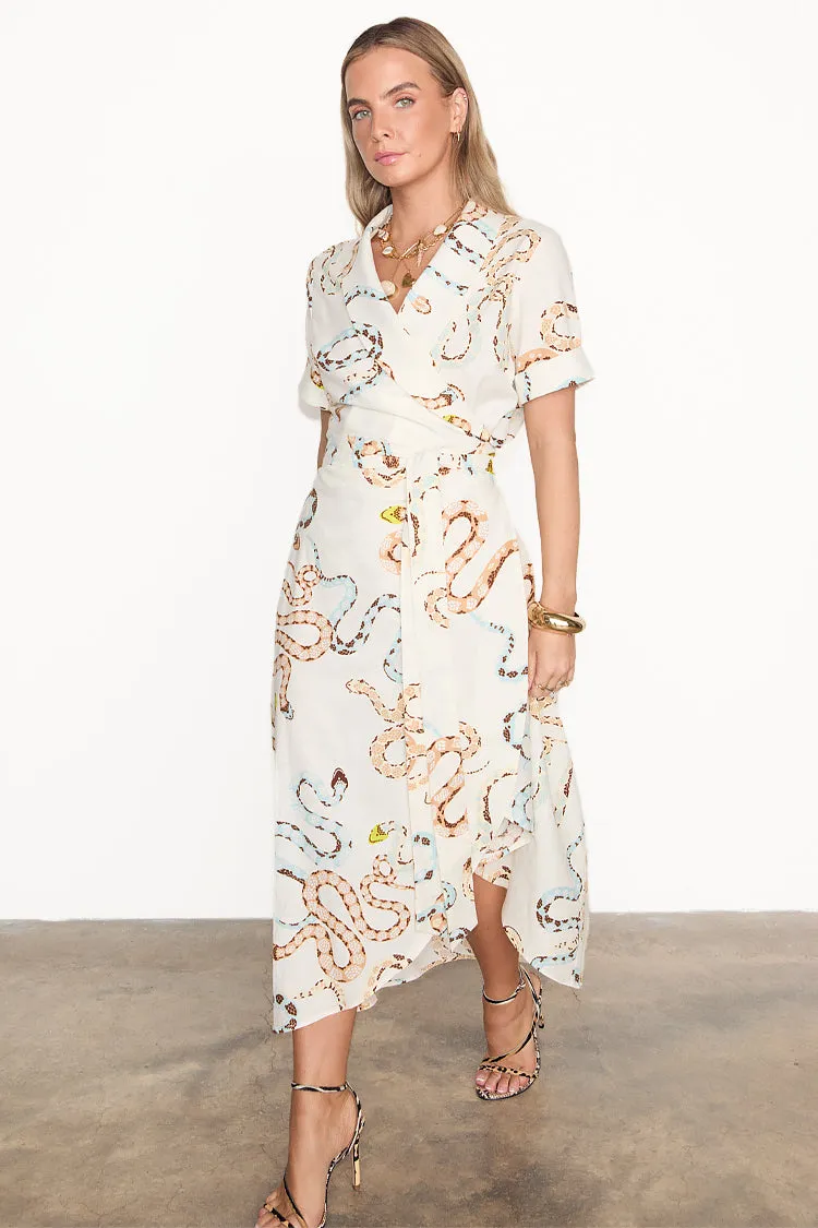 Cotton Linen Snake Brooklyn Dress