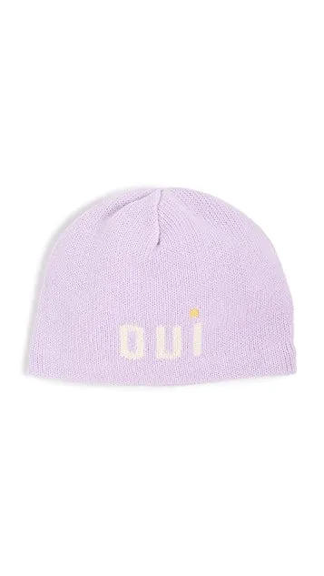 Cotton "Oui" Beanie ~ Lavender