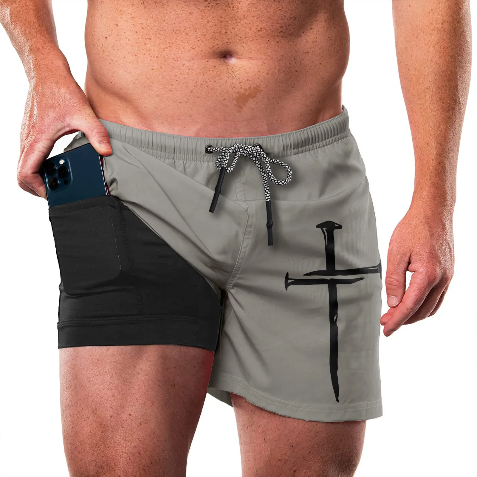 CROSS QUICKDRY POCKET 2 IN 1 7'' INSEAM RUNNING SHORTS