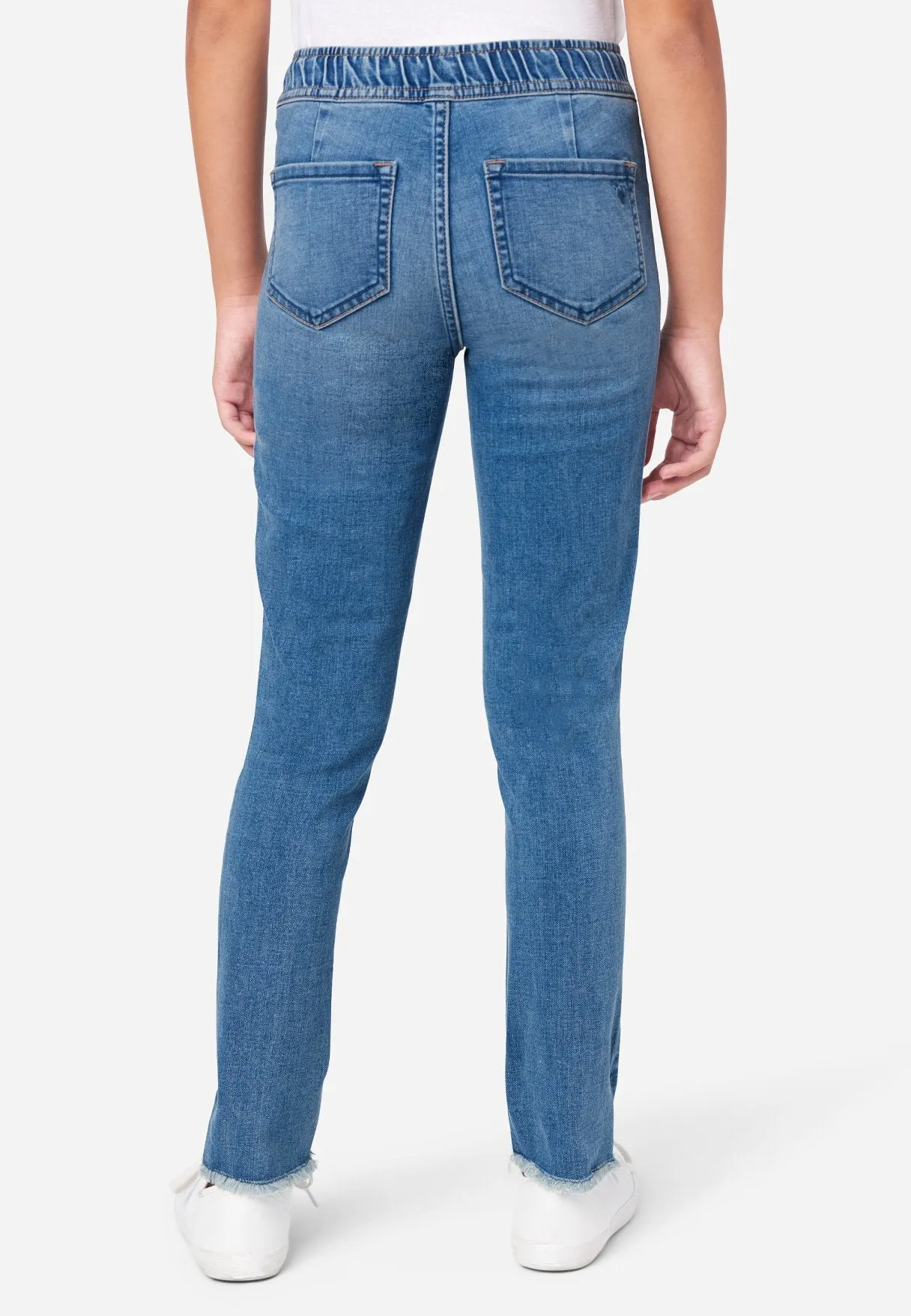 Destructed Pull-On Cropped Jean Leggings