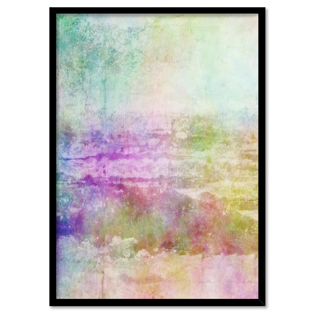 Distressed Rainbow Abstract - Art Print