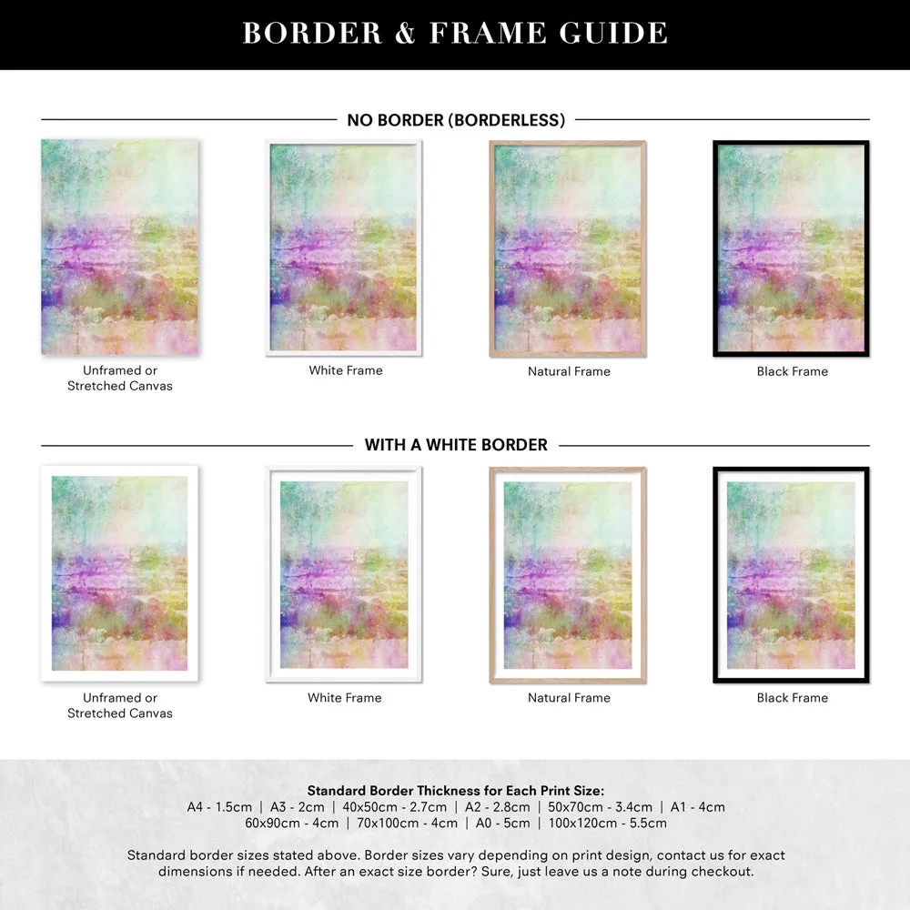 Distressed Rainbow Abstract - Art Print