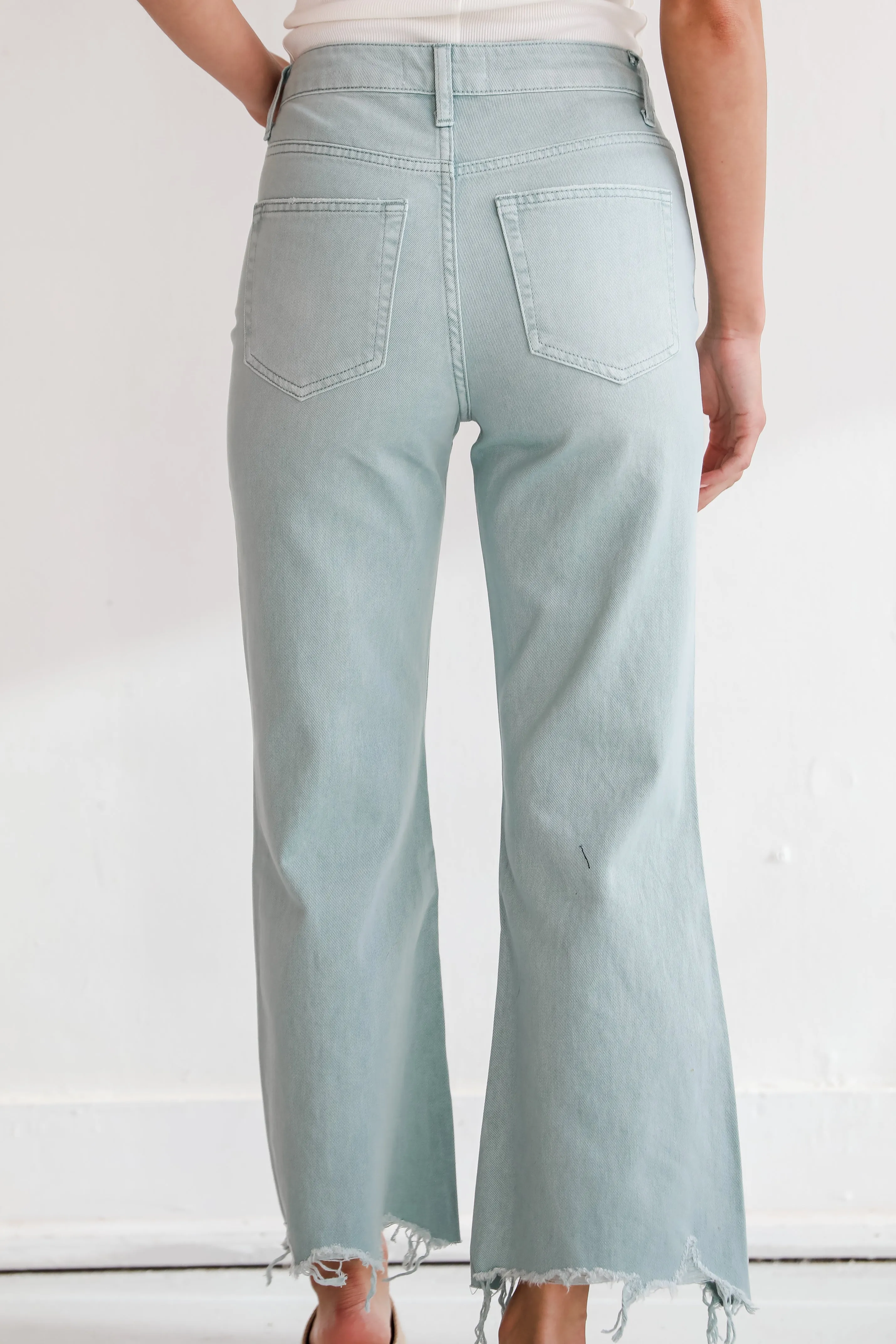 FINAL SALE - Becca Light Blue Distressed Flare Jeans