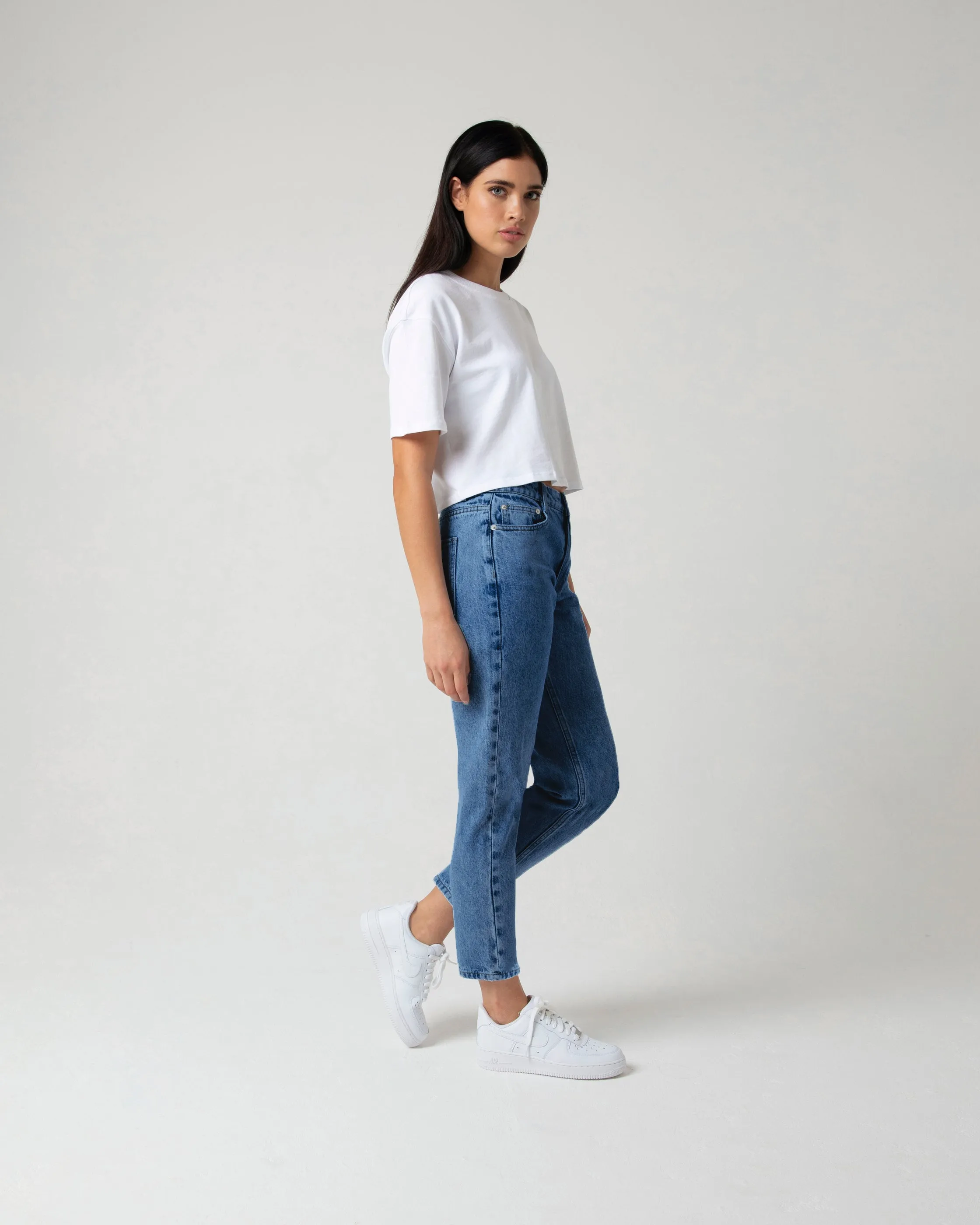 Florrie Mom Jean Denim Blue