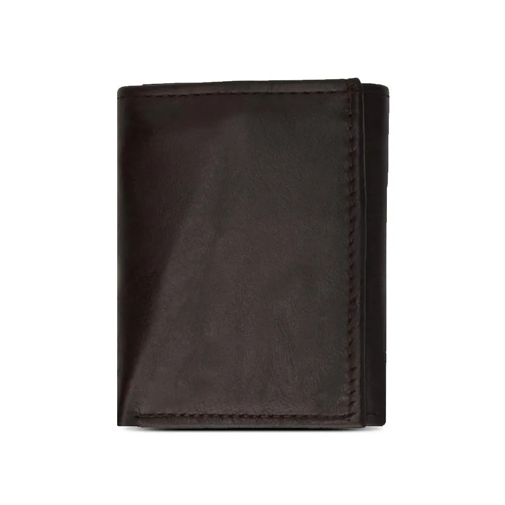 Genuine Leather Diamond Tri-fold Men Wallet