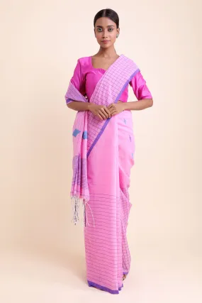 Gulaabi Shaam Cotton Blend Saree