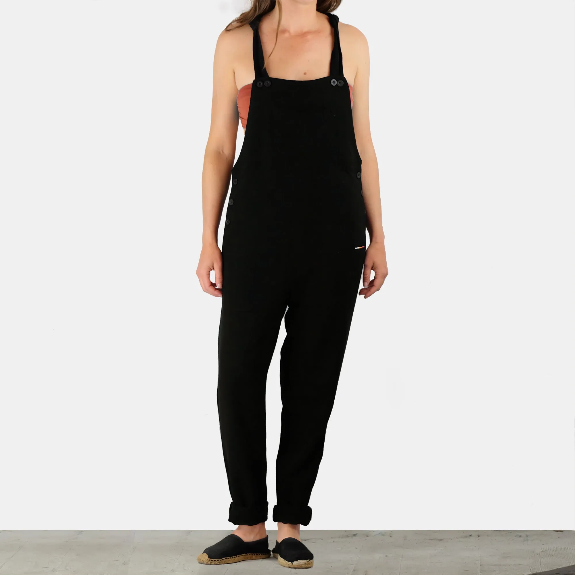 Hemp Cotton Overalls - Black