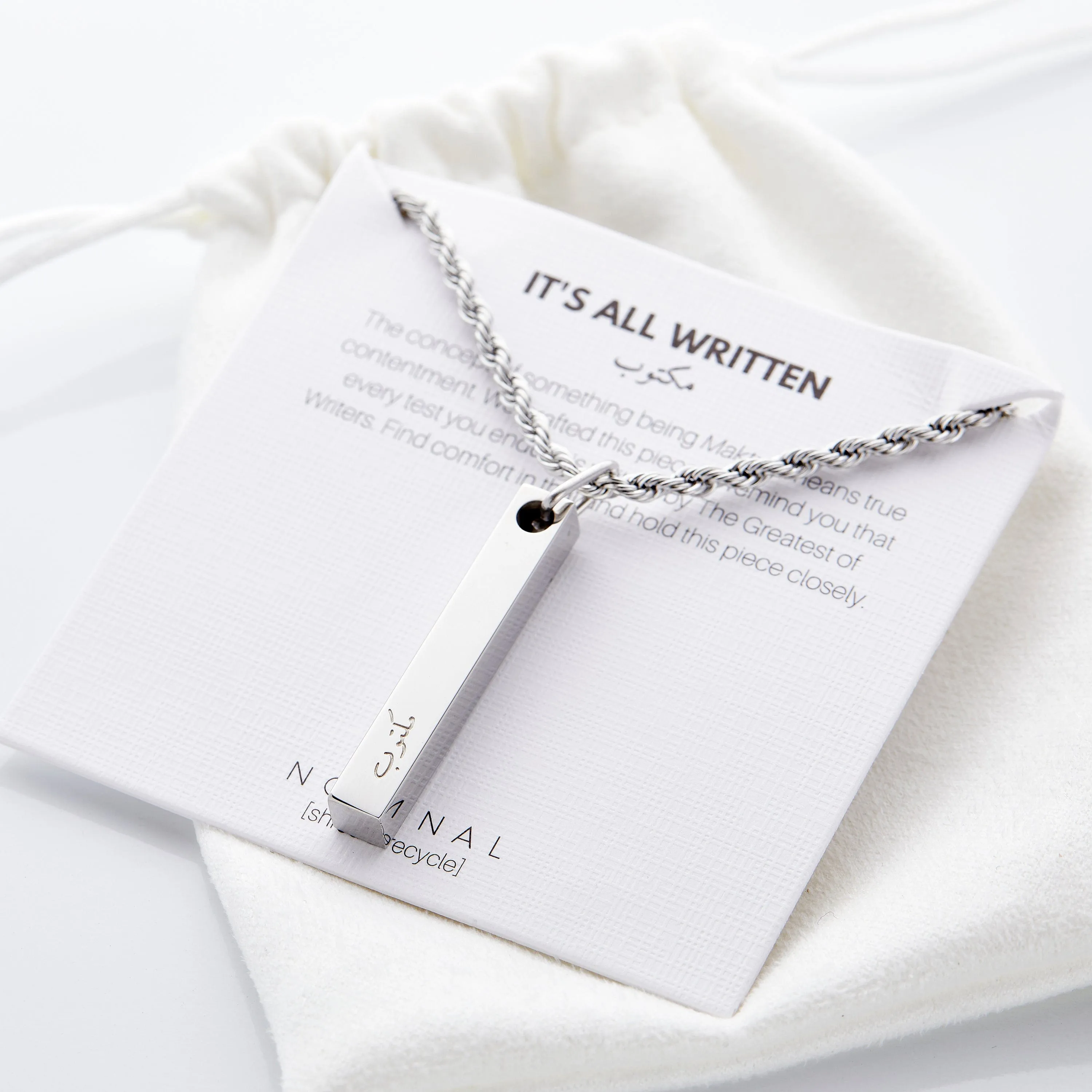 It's Written | Maktub Bar Necklace | Men