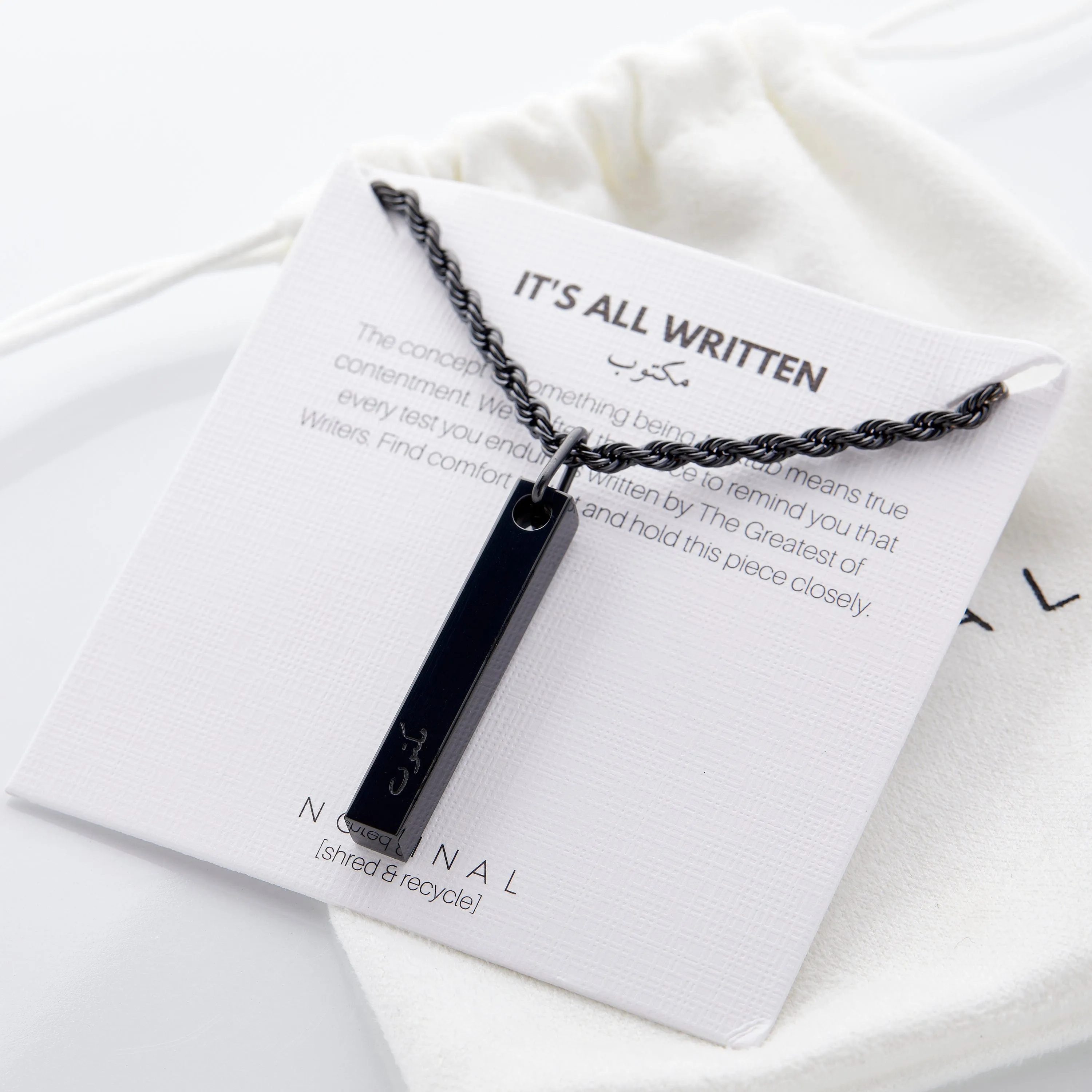 It's Written | Maktub Bar Necklace | Men