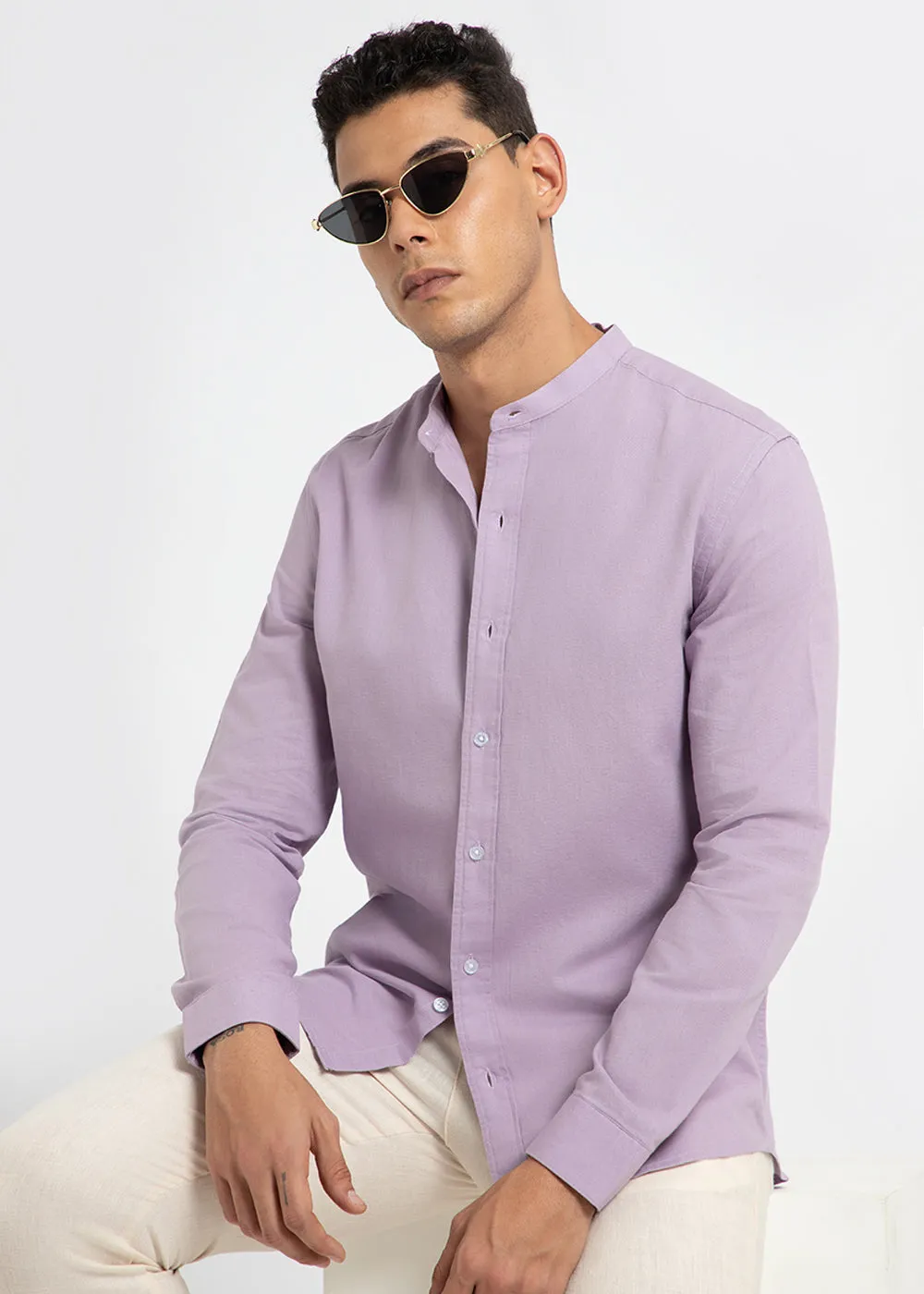 Lavender Cotton Linen Shirt