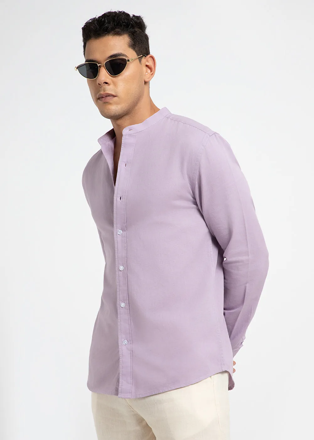 Lavender Cotton Linen Shirt