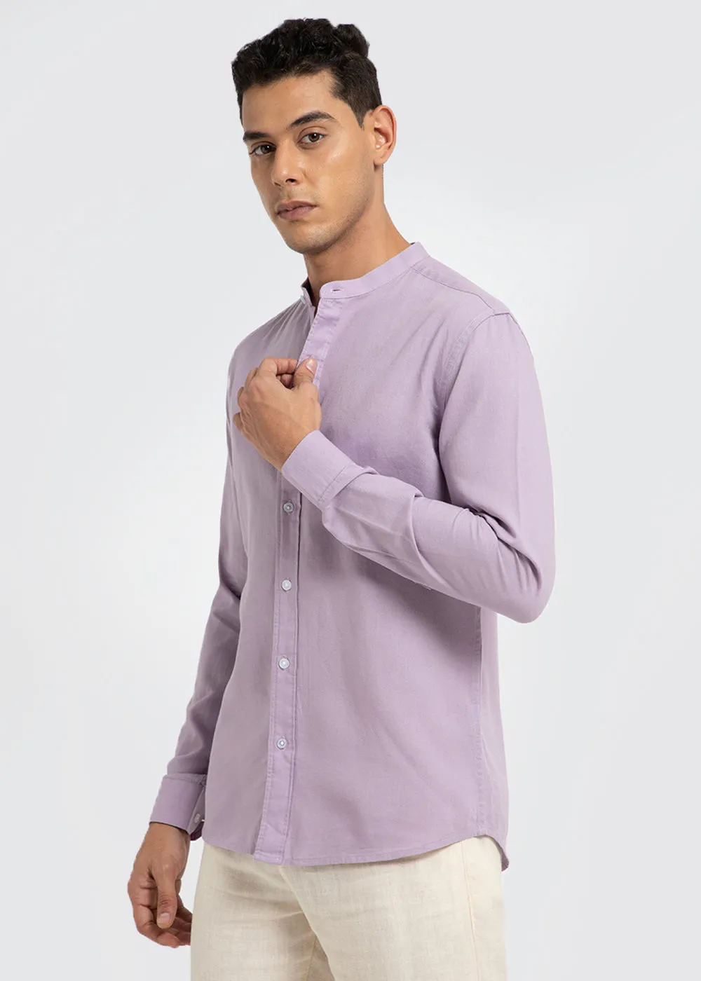 Lavender Cotton Linen Shirt