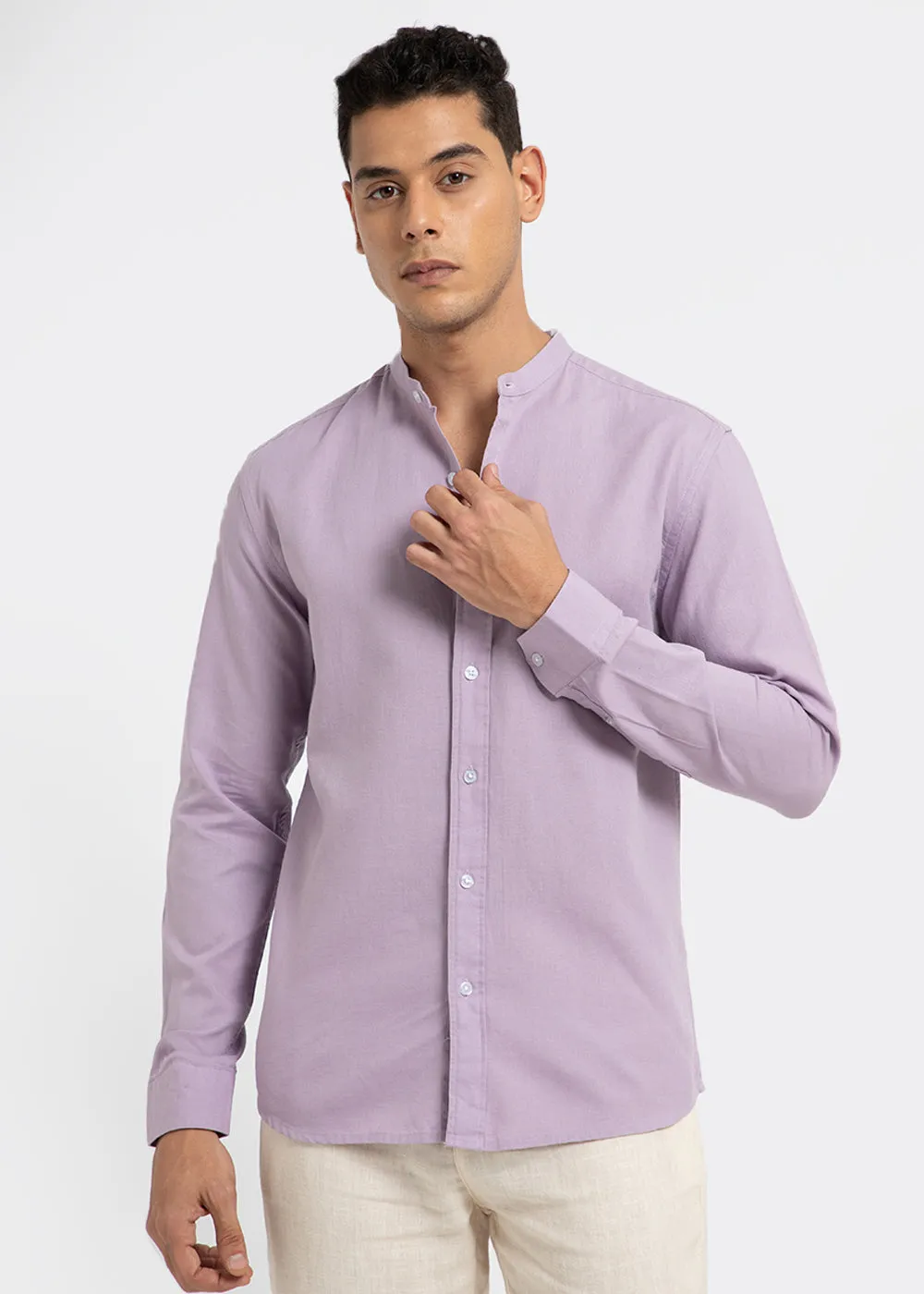 Lavender Cotton Linen Shirt