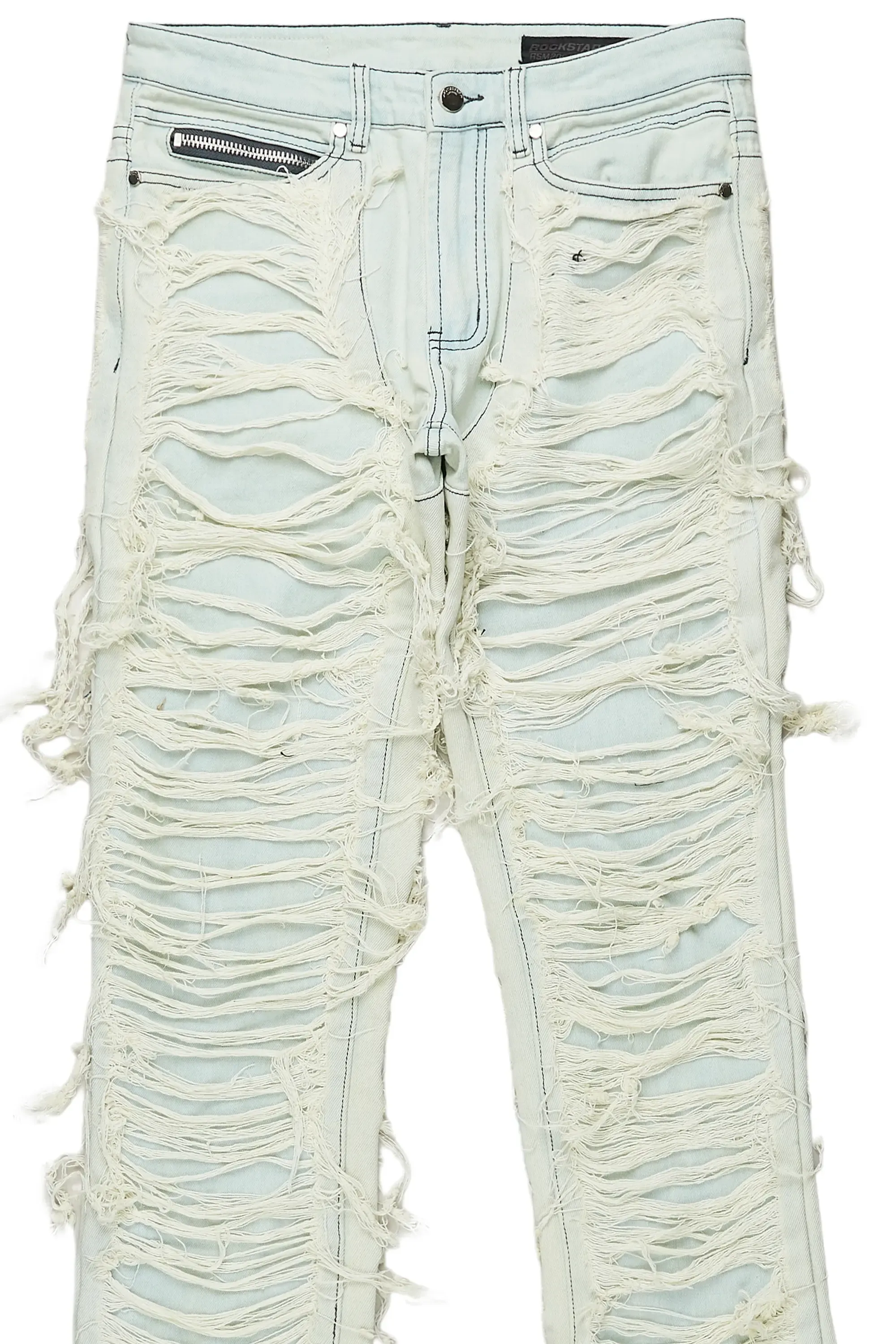 Light Blue Men's Stacked Flare Jean