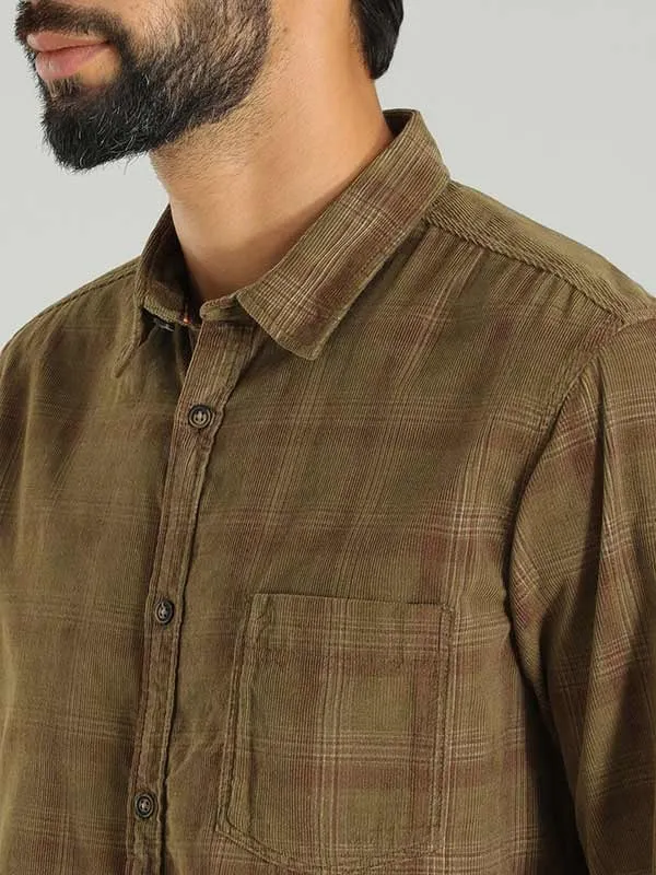 Men Checked Full Sleeve Cotton Blend Shirt