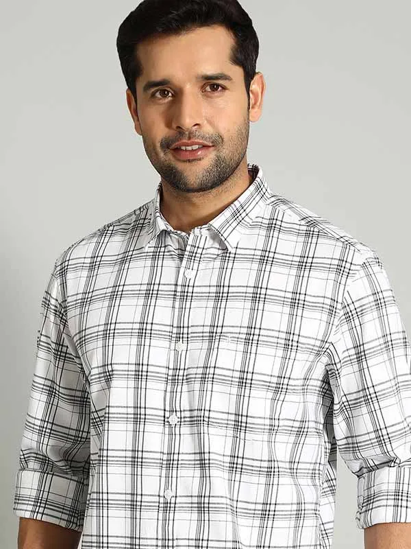 Men Checked Full Sleeve Cotton Shirt