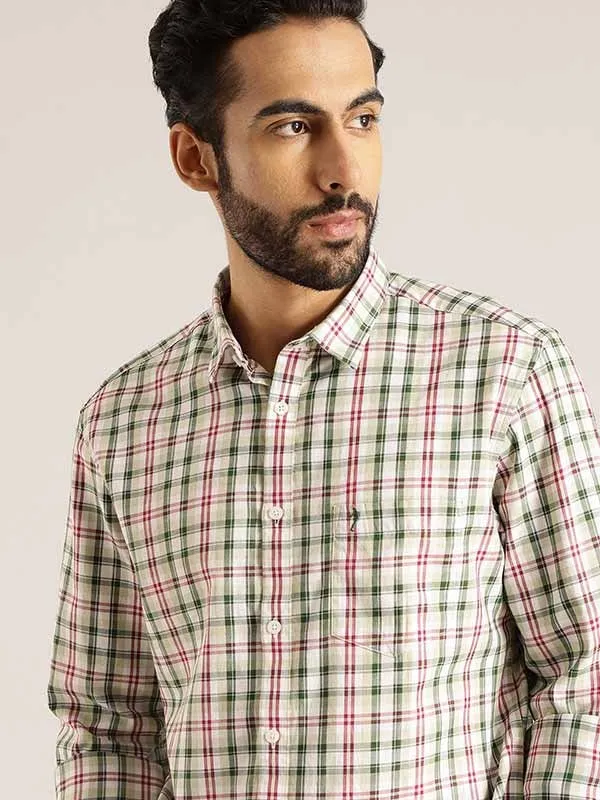 Men Checked Full Sleeve Cotton Shirt