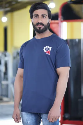 Men Round Neck T-Shirt Navy