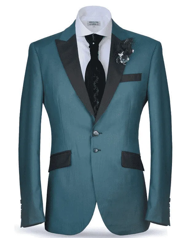 Men's Classic Suit-New Classic Suit1 Teal Blue (54)