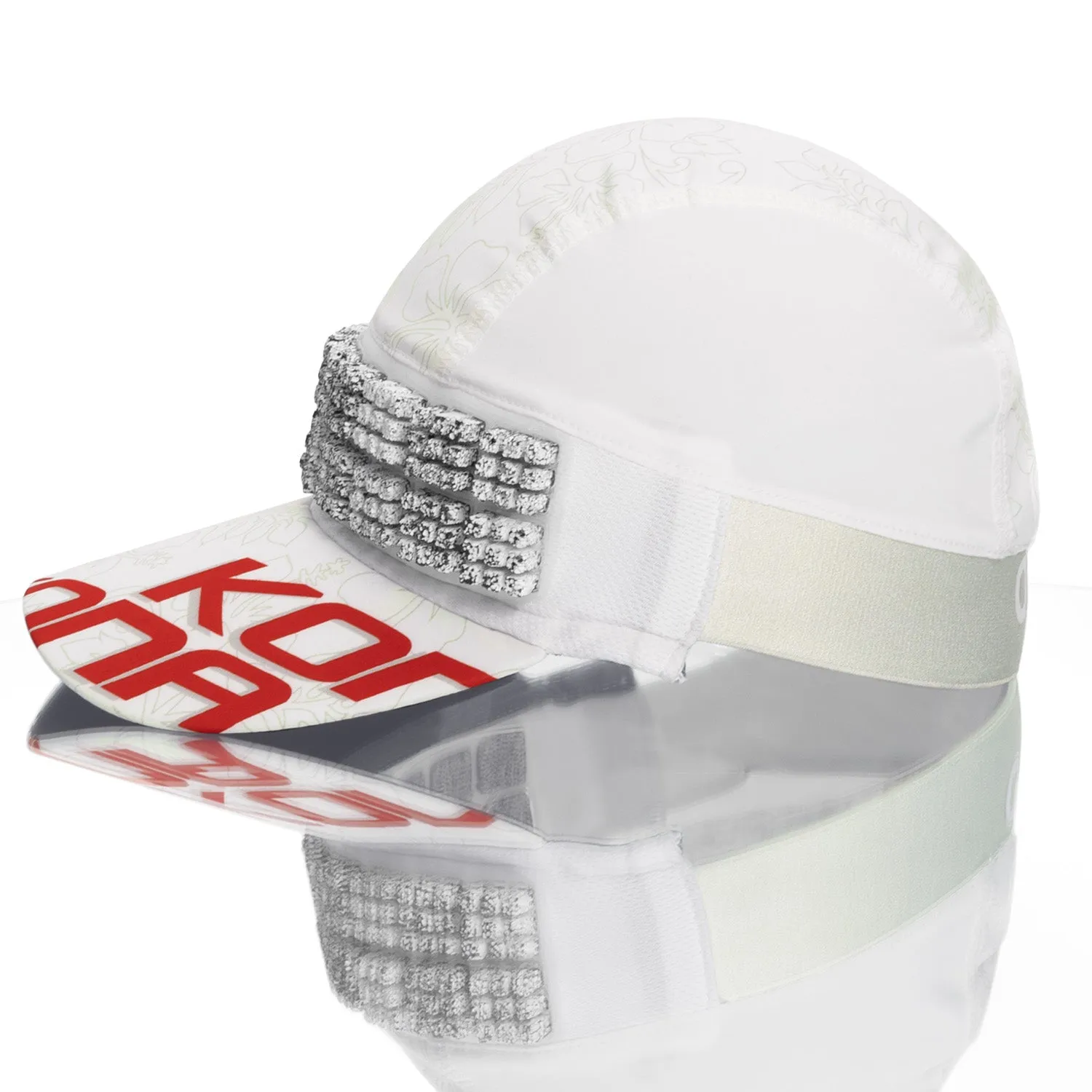 Omius by Headsweats Kona White Running Hat   Cubes Bundle